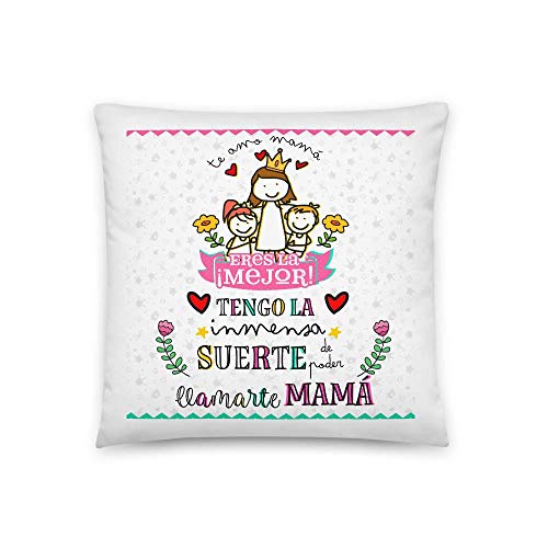 Kembilove Cojin Regalos día de la Madre – Regalos Originales para Mujeres – Cojines Originales con Frases Graciosas Te Amo mamá, Eres la Mejor – Regalos Originales para cumpleaños