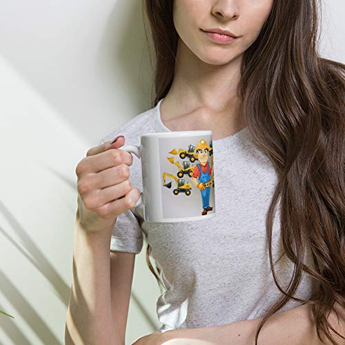 Kembilove Taza de Café del Mejor Operario de Maquinaria Pesada – Taza de Desayuno para la Oficina – Taza de Café y Té para Profesionales – Tazas de Trabajadores Operarios Maquinaria Pesada