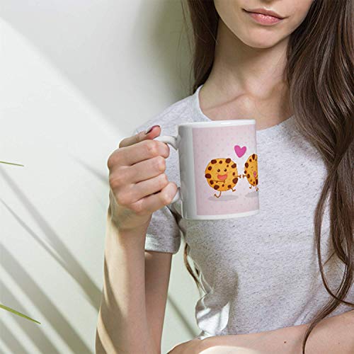 Kembilove Taza de Desayuno Quiero Besayunar a tu Lado para Parejas con Frases Graciosas - Regalo Original con diseños Coloridos para Parejas, San Valentín - Taza de café para Regalar Enamorados