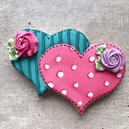 KENIAO Cortador de galletas de doble corazón para boda, para cumpleaños, día de San Valentín, Día de la Madre y Baby Shower – 4,9 x 3,1 pulgadas – Acero inoxidable