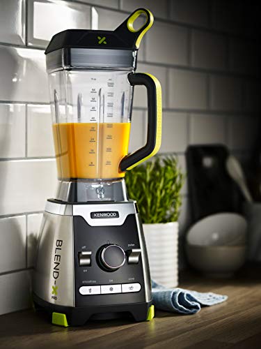 Kenwood Blend X-Pro Batidora, 30.000 RPM, Vaso de Tritan, tecnología Helix Force, 1600 W, 2 litros, Acero Inoxidable, Negro y Plata