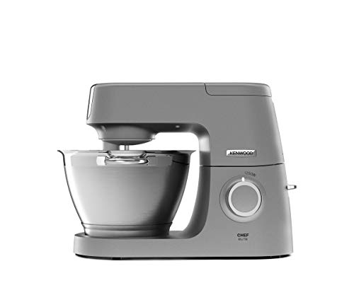 Kenwood Chef Elite KVC5320S Robot de cocina, accesorios de acero inoxidable, indicador de velocidades, 1200 W, 4.6 litros, Plata