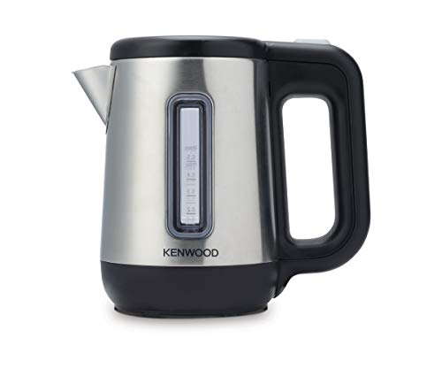 Kenwood JKM076 - Hervidor de agua eléctrico para viaje, 670 - 800 W, 0.5 L de capacidad, apagado auomático, tapa de seguridad, negro/plata