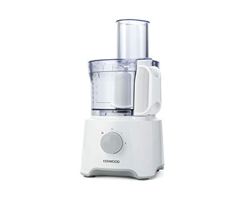 Kenwood MultiPro Compact 800W 1.2L Blanco - Robot de cocina (1,2 L, Blanco, De plástico, Acero inoxidable, 800 W, 200 mm)