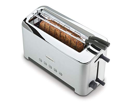 Kenwood Persona TTM610 - Tostadora con una abertura larga para 2 tostadas o una grande, rejilla extraible cómoda, varios programas, 1080 W, color plata