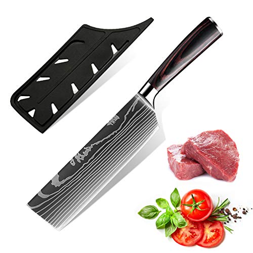 KEPEAK Cuchillo de Cocina, Cuchillos de Cocina Afilados de Acero Inoxidable de Diferentes Tamaños con Agarre Cómodo, Cuchillo de Cocina/Restaurante a Prueba de Herrumbre (G)