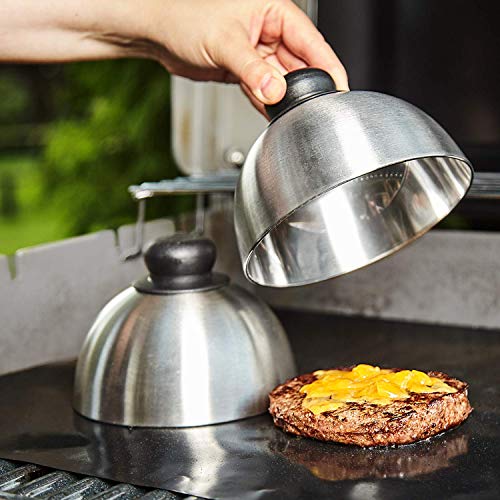 Kerafactum - Campana para hamburguesas y queso para hamburguesas de queso, campana para queso, pattys Cheeseburger barbacoas, fundición de acero inoxidable