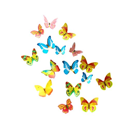 Kesheng 50pcs Mariposas Comestibles de Papel de Oblea Arroz para Decoración de Pasteles Colores Surtidos