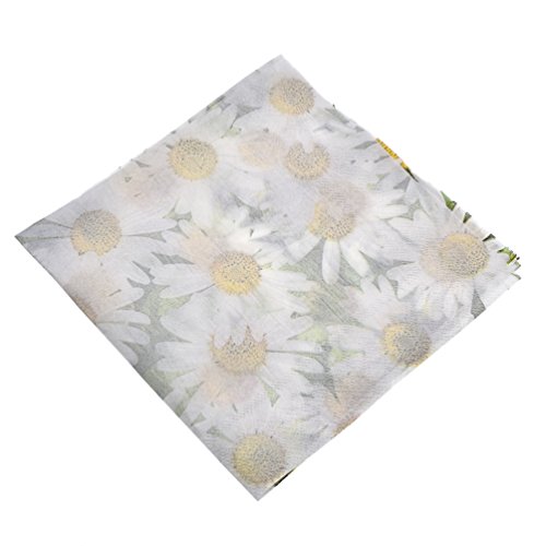 kesheng Floral papel servilletas de cóctel, fiesta en el jardín de flores vajilla suministros 6,5 por 6,5 cm Pack de 20