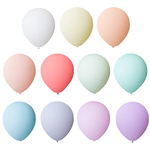 Kesote 120 Globos Látex Pastel Globos Macaron Pastel Helio para Decoración Cumpleaños Fiestas Boda San Valentín (11 Colores, 10 Pulgadas)