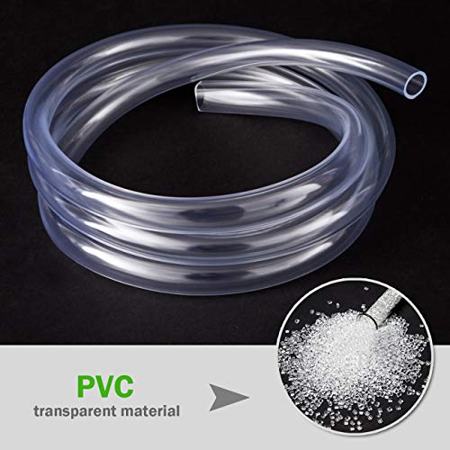 Kesote 4 mm (diámetro Interior) x 6 mm (diámetro Exterior) Tubo Flexible de PVC, Tubo Transparente de 5 Metros Ideal para Tanque y Acuario