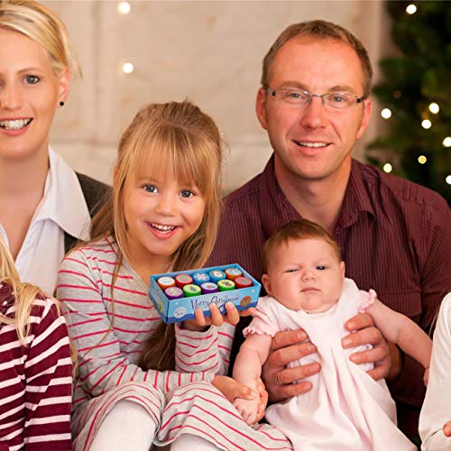 Kesote Conjunto de 10 Sellos Navidad Estampillas de Tinta Niño Regalos Navideños