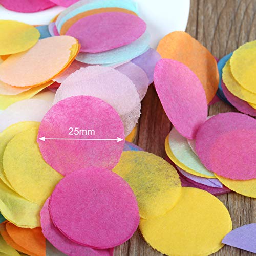 Kesote Multicolor Confeti de Papel de Forma Redonda 10000 Piezas de Decoración Confeti de 8 Colores para Boda, Cumpleaños, Fiesta …