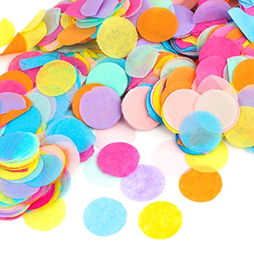 Kesote Multicolor Confeti de Papel de Forma Redonda 10000 Piezas de Decoración Confeti de 8 Colores para Boda, Cumpleaños, Fiesta …