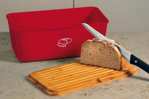 Kesper Brotbox - Panera para Guardar el Pan y para cortarlo (melamina, 340 x 180 x 130 mm)