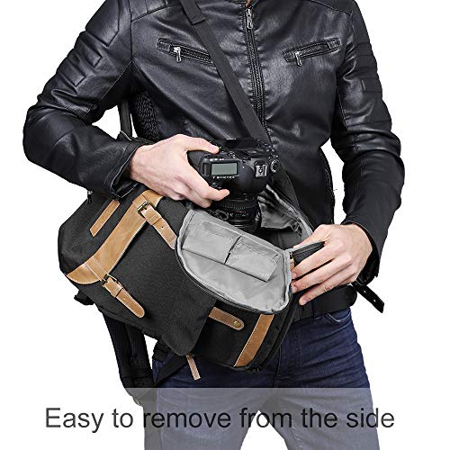 K&F Concept Mochila Impermeable para Cámara de Fotos y Trípode con Bolsillo para Laptop Portátil 11”