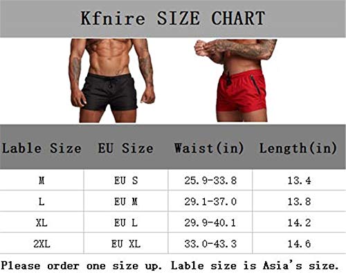 Kfnire Bañadores de natación, Pantalones Cortos de los Hombres de Secado rápido Playa Surf Corriendo Pantalones Cortos de natación Boxeadores Ligero Shorts (EU XL=Tag XXL, Verde #01)