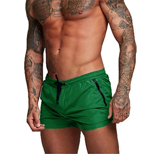 Kfnire Bañadores de natación, Pantalones Cortos de los Hombres de Secado rápido Playa Surf Corriendo Pantalones Cortos de natación Boxeadores Ligero Shorts (EU XL=Tag XXL, Verde #01)