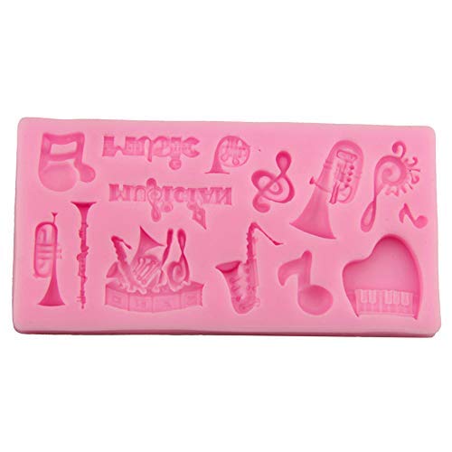 KFYOUXIN Molde para Pastel de Silicona con Forma de Instrumento Musical Molde de jabón Hecho a Mano para Pastel de Chocolate Molde para Hornear Utensilios de Cocina