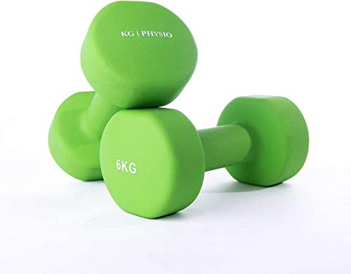 KG Physio neopreno Dumbells, juego de 2 pesos de la mano - A3 Poster - Pesos disponibles - 1 Kg, 2 Kg, 3 kg, 4 kg, 5 kg, 6 kg, 8 kg, 10 kg (que se vende como un par), Tamaño: 5kg, Color: azul oscuro