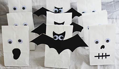 kgpack 100x Bolsas de Papel Kraft DIY 9 x 16 x 5 cm | Bolsas de Papel Kraft para niños | Calendario de adviento | Bolsa de Regalo de Fondo Plano | Bolsa de Papel de Alimentos