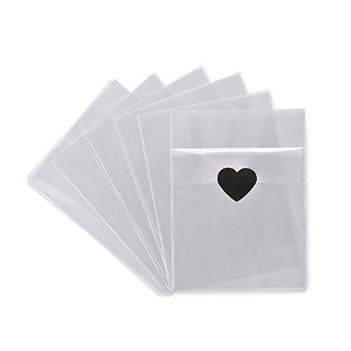 kgpack 100x Bolsas de plástico de celofán Transparente con Pegatinas Corazón 15 x 20 cmBolsitas de Bolsas de plástico para Galletas Galletas Dulces Tortas de Dulces Magdalenas de Chocolate Piruletas