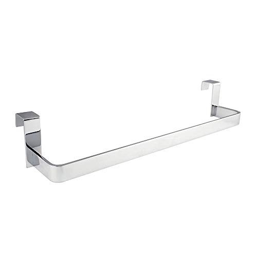 Kibath 321054 Toallero sin taladros para mueble de baño. Fabricado en Acero Inox. Acabado cromo brillo. Largo 29cm. No necesitas hacer agujeros