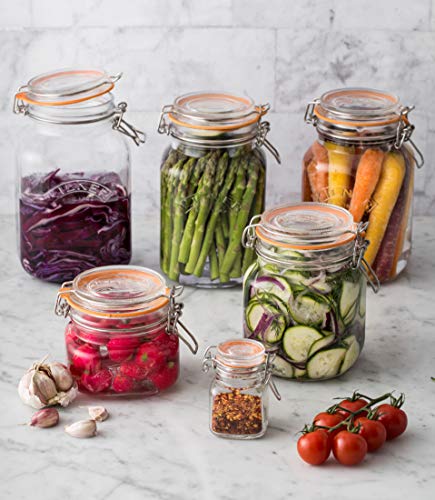 Kilner 0025.513 - Tarro para conservas, mermeladas, base cuadrada y tapa de clip, capacidad: 2 litros