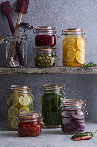 Kilner 0025.513 - Tarro para conservas, mermeladas, base cuadrada y tapa de clip, capacidad: 2 litros