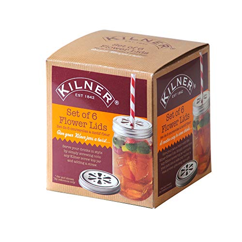 Kilner 6 Tapas con Agujero para pajita