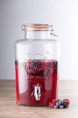 Kilner - Dispensador de bebidas redondo P001, Vidrio, 8 Litre