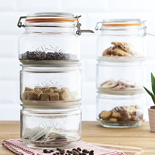 Kilner - Tarro apilable (17,5 x 17,5 x 32 cm)