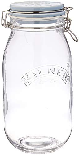 Kilner - Tarro de cristal con tapa de cerámica, 2 litros, 13,5 x 12,5 x 25,5 cm