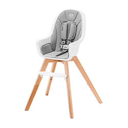 Kinderkraft Trona de Bebé TIXI, Silla Alta, Ergonómica, Ajustable, Segura, Gris