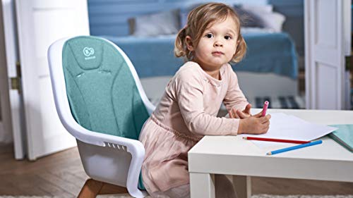 Kinderkraft Trona de Bebé TIXI, Silla Alta, Ergonómica, Ajustable, Segura, Gris