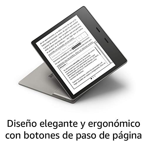 Kindle Oasis, ahora con luz cálida ajustable, resistente al agua, 32 GB, 4G gratis + wifi, grafito