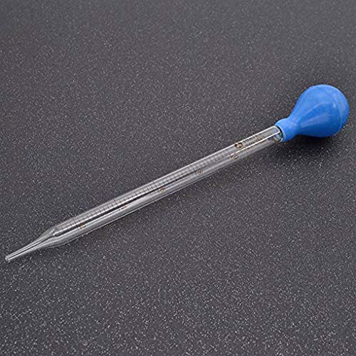 Kineca Escala de Cristal de 10 ML Línea cuentagotas de la pipeta cuentagotas de caída del Laboratorio Pipeta de Goma Azul Pipetas Cabeza