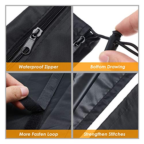 King do way - Funda para sombrilla (600D, tela Oxford, resistente, con cremallera, 2 a 4 m, impermeable, resistente a la intemperie, para sombrilla voladizo, 280 x 30 x 81/46 cm)