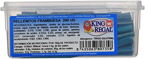 King Regal  Rellenito Frambuesa - estuche 200 unidades