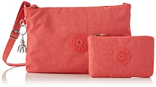 Kipling - Atlez Duo, Bolsos bandolera Mujer, Naranja (Papaya), 25x16.5x3 cm (B x H T)