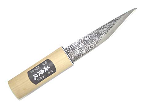 Kiridashi Katana - Cuchillo artesanal, hoja de carbono y carpintería, forjado a mano en Japón (martillado, 135 mm)