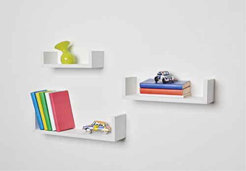 KIT 3 ESTANTES U SHELF KIT D.M. BLANCO, madera