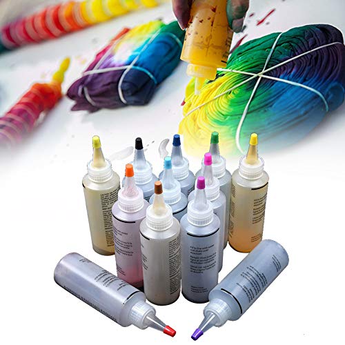 Kit de estampado Tie Dye de 12 colores para tejido, no tóxico, permanente - suministros divertidos para fiestas, amigos, familia, niños