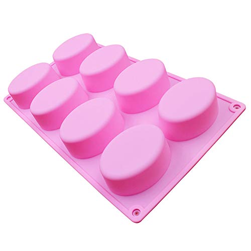 Kit de suministros de fabricación de jabón Moldes de jabón multifunción Fabricación de jabón artesanal Fabricación de jabón Oval Savon Pudding Candy Mould-1Pc-,