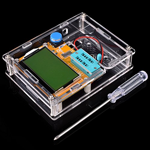 Kit Medidor Multifuncionales de Bricolaje, Kuman Medidor Transistor Gráfico Mega 328, NPN PNP Diodos Triode condensador LCD Monitor de Resistencia Inductancia de ESR SCR MOSFET K77