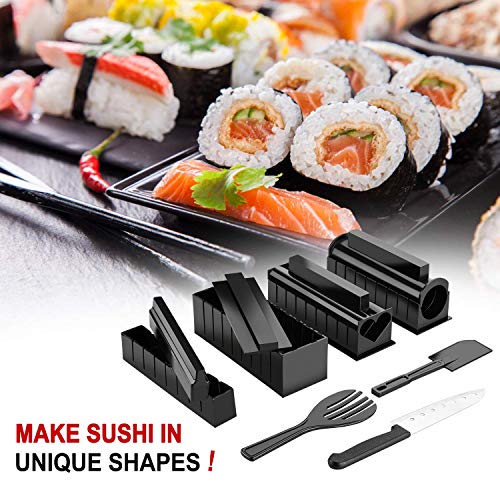 Kit para Hacer Sushi-Sushi Maker Deluxe Exclusive Online Video Tutorials Complete with Sushi Knife 11 Piece DIY Sushi Set