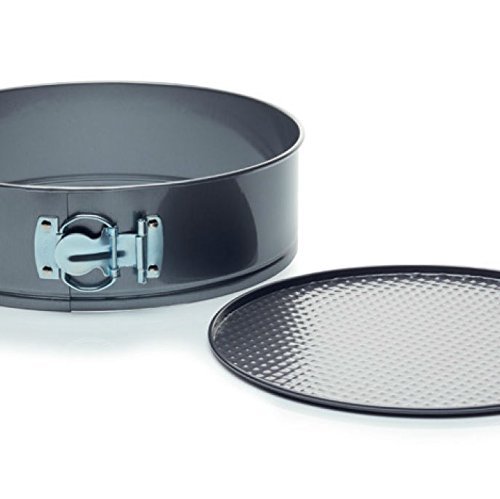 Kitchen Craft Cake Tin Set Juego de Fuentes para Tortas con Mecanismo Dedesprendimiento Rapido a Resorte, Negro