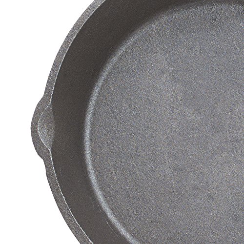 Kitchen Craft Deluxe Cast Iron Parrilla Redonda Plana, Negro