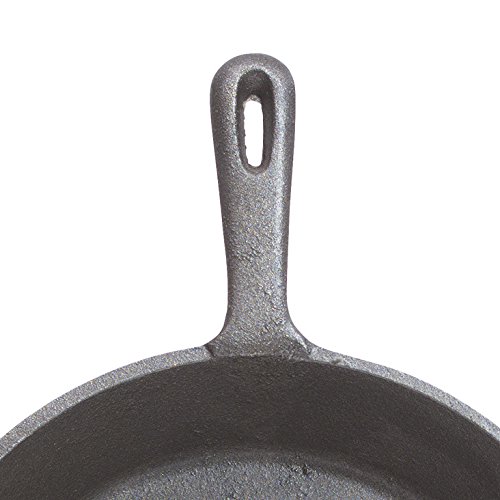 Kitchen Craft Deluxe Cast Iron Parrilla Redonda Plana, Negro