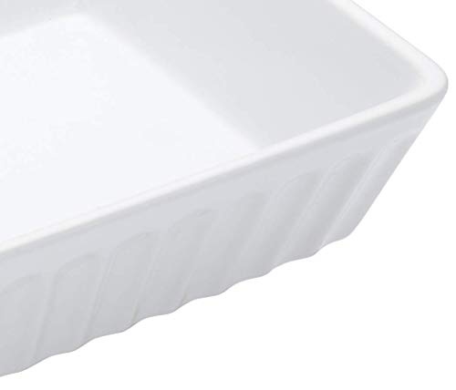 Kitchen Craft Italian - Fuente de Horno Rectangular (33 cm), Color Blanco